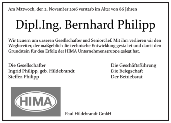 Traueranzeige von Dipl.ing. Bernhard Philipp von Frankfurter Allgemeine Zeitung