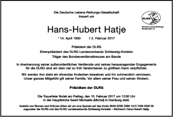 Traueranzeige von Hans-Hubert Hatje von Frankfurter Allgemeine Zeitung