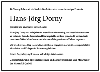Traueranzeige von Hans-Jörg Dorny von Frankfurter Allgemeine Zeitung