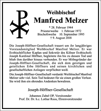 Traueranzeige von Manfred Melzer von Frankfurter Allgemeine Zeitung