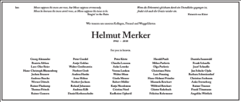 Traueranzeige von Helmut Merker von Frankfurter Allgemeine Zeitung