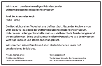 Traueranzeige von um Präsidenten der von Frankfurter Allgemeine Zeitung