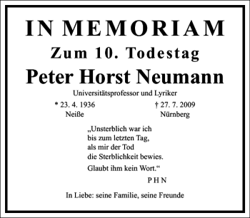 Traueranzeige von INMEMORIAM  von Frankfurter Allgemeine Zeitung