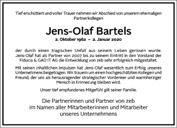 Traueranzeige von Jens-Olaf Bartels von Frankfurter Allgemeine Zeitung