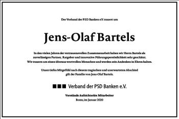 Traueranzeige von Jens-Olaf Bartels von Frankfurter Allgemeine Zeitung