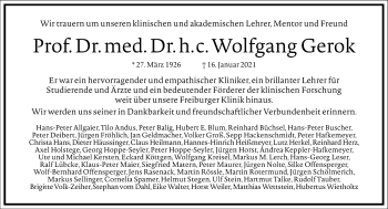 Traueranzeige von Wolfgang Gerok von Frankfurter Allgemeine Zeitung