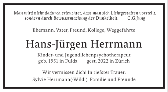 Traueranzeige von Hans-Jürgen Herrmann von Frankfurter Allgemeine Zeitung