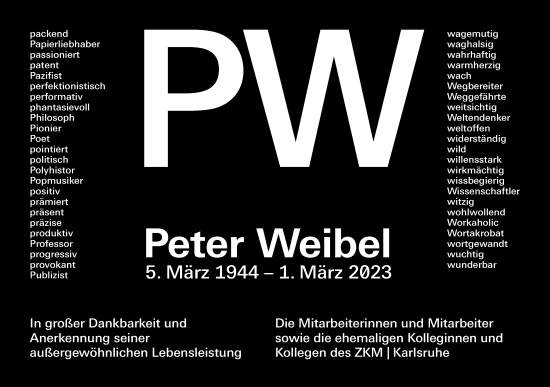 Traueranzeige von Peter Weibel von Frankfurter Allgemeine Zeitung