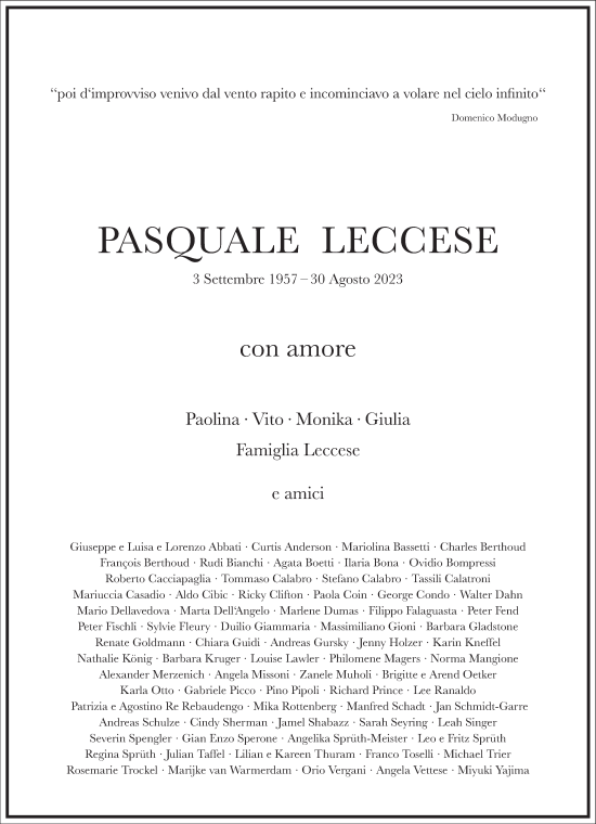 Traueranzeige von Pasquale Leccese von Frankfurter Allgemeine Zeitung