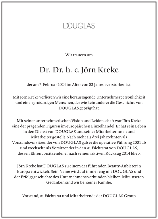 Traueranzeige von Jörn Kreke von Frankfurter Allgemeine Zeitung
