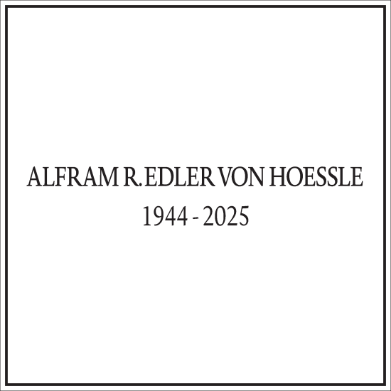 Traueranzeige von Alfram R. Edler von Hoessle von Frankfurter Allgemeine Zeitung