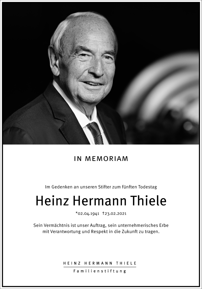  Traueranzeige für Heinz Hermann Thiele vom 21.02.2026 aus Frankfurter Allgemeine Zeitung